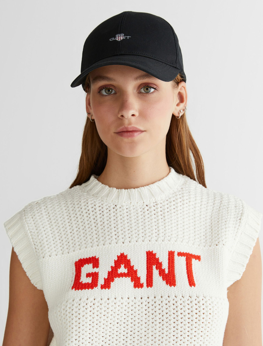 GANT Kadın Krem Bisiklet Yaka Logolu Triko GANT Kadın Krem Bisiklet Yaka Logolu Triko