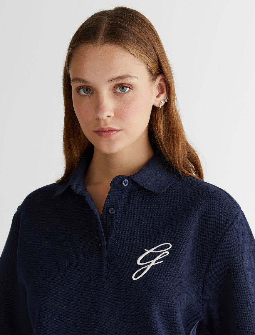 GANT Kadın Lacivert Logolu Polo GANT Kadın Lacivert Logolu Polo