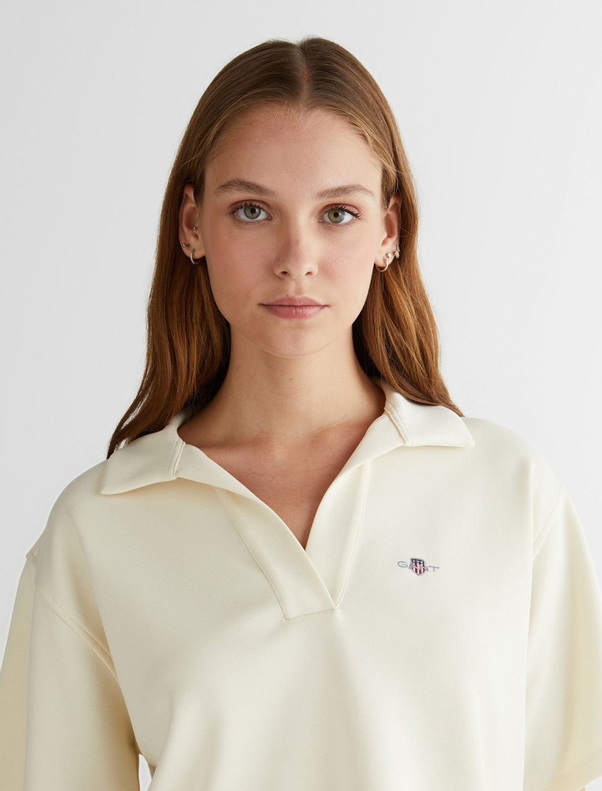 GANT Kadın Krem Logolu Polo GANT Kadın Krem Logolu Polo