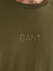 GANT Erkek Yeşil Relaxed Fit Bisiklet Yaka Logolu T-Shirt GANT Erkek Yeşil Relaxed Fit Bisiklet Yaka Logolu T-Shirt