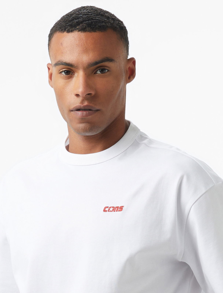 Converse Loose Fit Erkek Beyaz T-Shirt Converse Loose Fit Erkek Beyaz T-Shirt