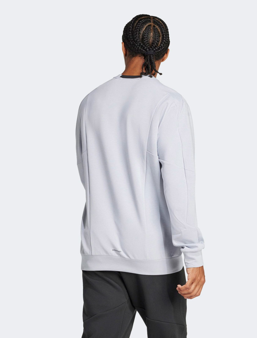 adidas Designed For Training Crew Erkek Gri Antrenman Sweatshirt adidas Designed For Training Crew Erkek Gri Antrenman Sweatshirt