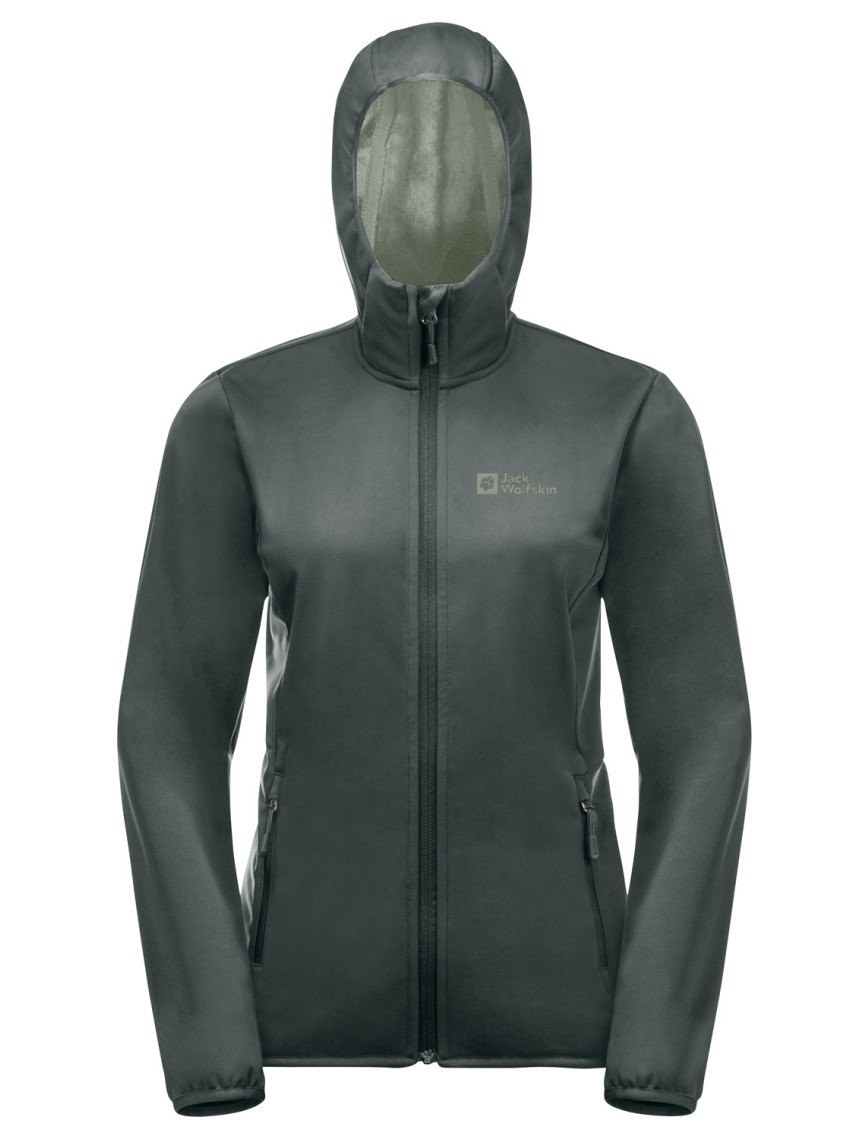 Jack Wolfskin Windhain Hoody Kadın Yeşil Softshell Jack Wolfskin Windhain Hoody Kadın Yeşil Softshell