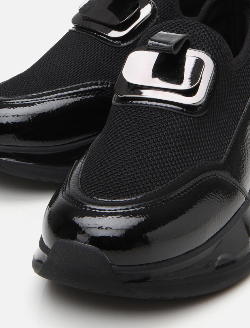 Kadın Siyah Dolgu Topuklu Spor Ayakkabı Kadın Siyah Dolgu Topuklu Spor Ayakkabı