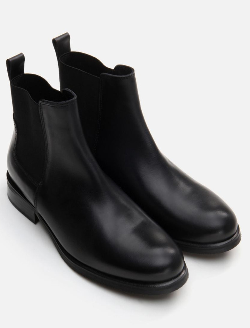 Kadın Deri Siyah Düz Bot Kadın Deri Siyah Düz Bot