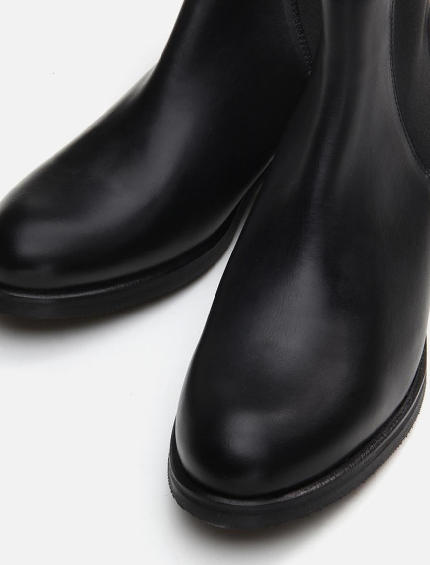 Kadın Deri Siyah Düz Bot Kadın Deri Siyah Düz Bot