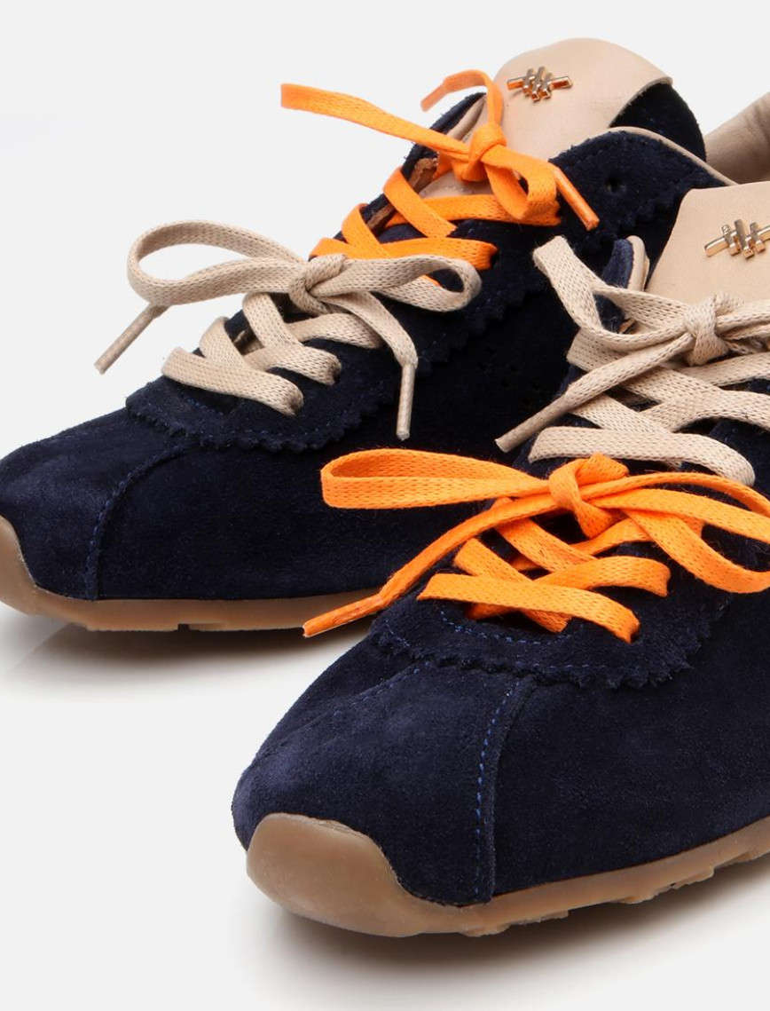 Kadın Süet Deri Lacivert Spor Ayakkabı Kadın Süet Deri Lacivert Spor Ayakkabı