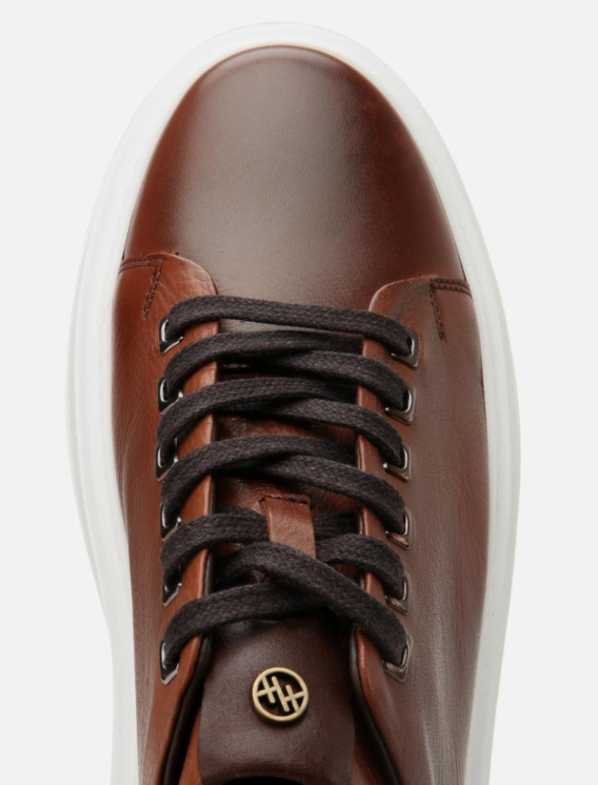 Erkek Deri Kahverengi Hafif Tabanlı Spor Ayakkabı Erkek Deri Kahverengi Hafif Tabanlı Spor Ayakkabı