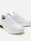 Erkek Deri Beyaz Kalın Tabanlı Spor Ayakkabı Erkek Deri Beyaz Kalın Tabanlı Spor Ayakkabı
