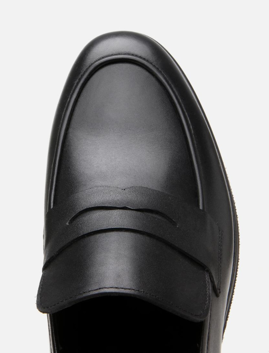 Erkek Deri Siyah Hafif Tabanlı Loafer Erkek Deri Siyah Hafif Tabanlı Loafer