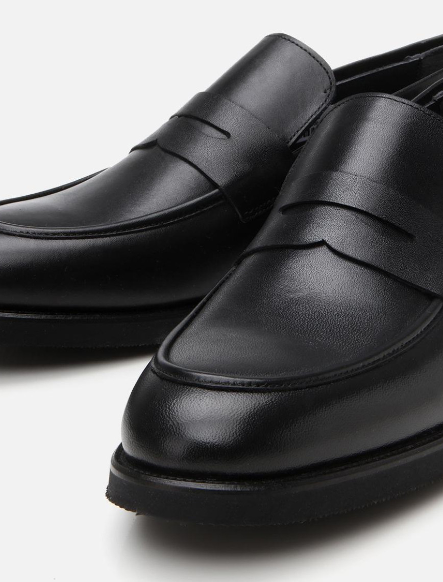 Erkek Deri Siyah Hafif Tabanlı Loafer Erkek Deri Siyah Hafif Tabanlı Loafer