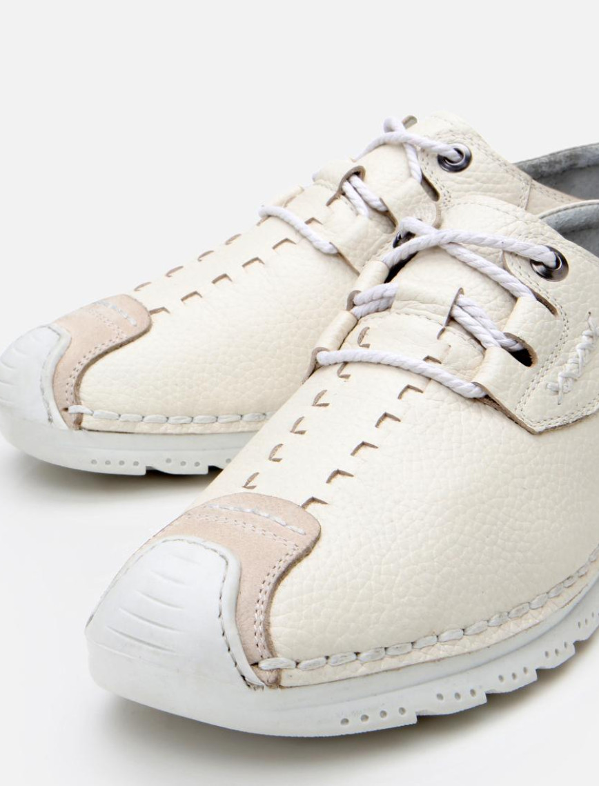 Erkek Deri Krem Comfort Düz Ayakkabı Erkek Deri Krem Comfort Düz Ayakkabı