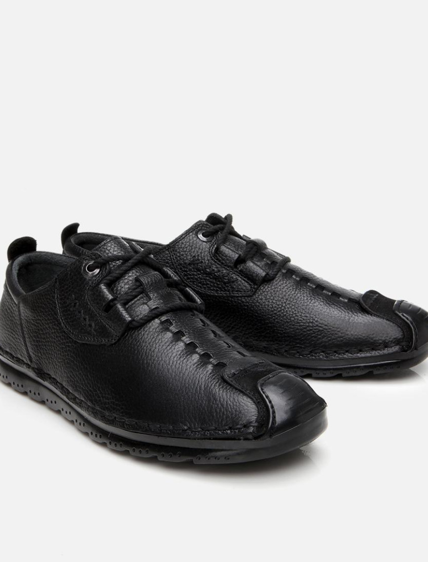 Erkek Deri Siyah Comfort Düz Ayakkabı Erkek Deri Siyah Comfort Düz Ayakkabı