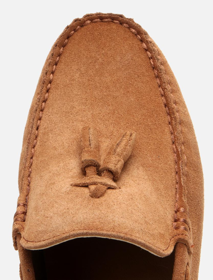 Erkek Süet Deri Taba Püskül Detaylı Günlük Loafer Erkek Süet Deri Taba Püskül Detaylı Günlük Loafer