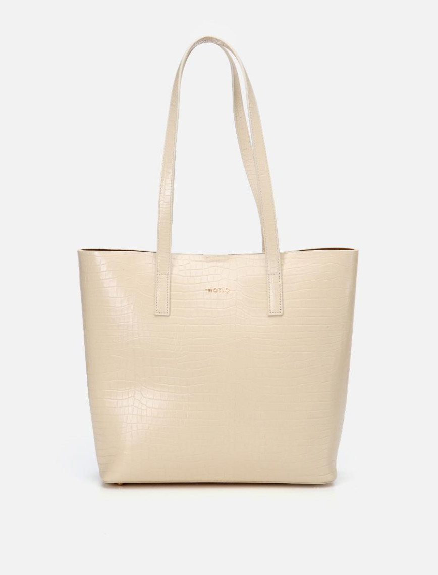 Kadın Deri Ekru Çıkarılabilir Portföy Çantalı Tote Çanta Kadın Deri Ekru Çıkarılabilir Portföy Çantalı Tote Çanta