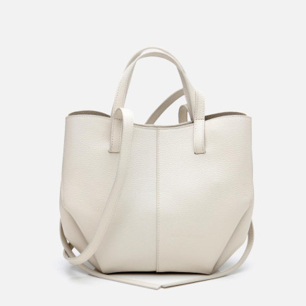 Kadın Deri Ekru Tote Çanta Kadın Deri Ekru Tote Çanta