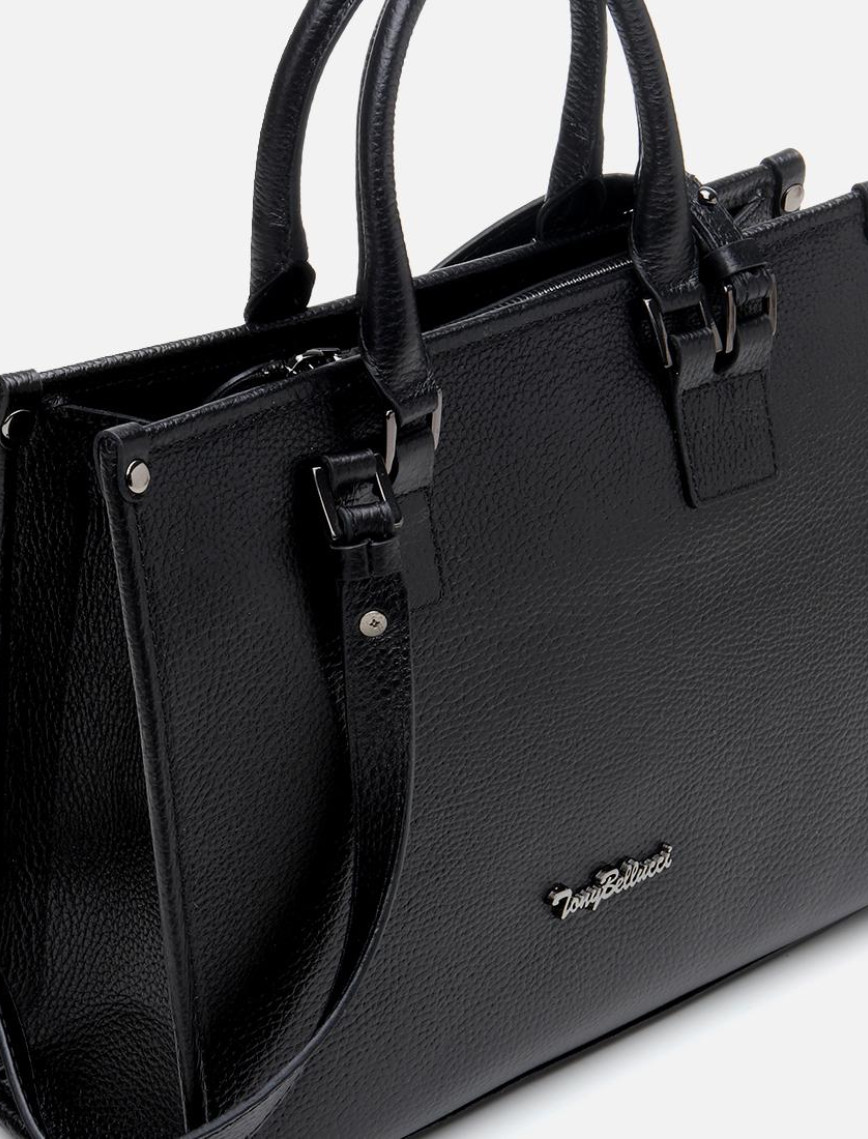 Kadın Deri Siyah Omuz Çantası Kadın Deri Siyah Omuz Çantası