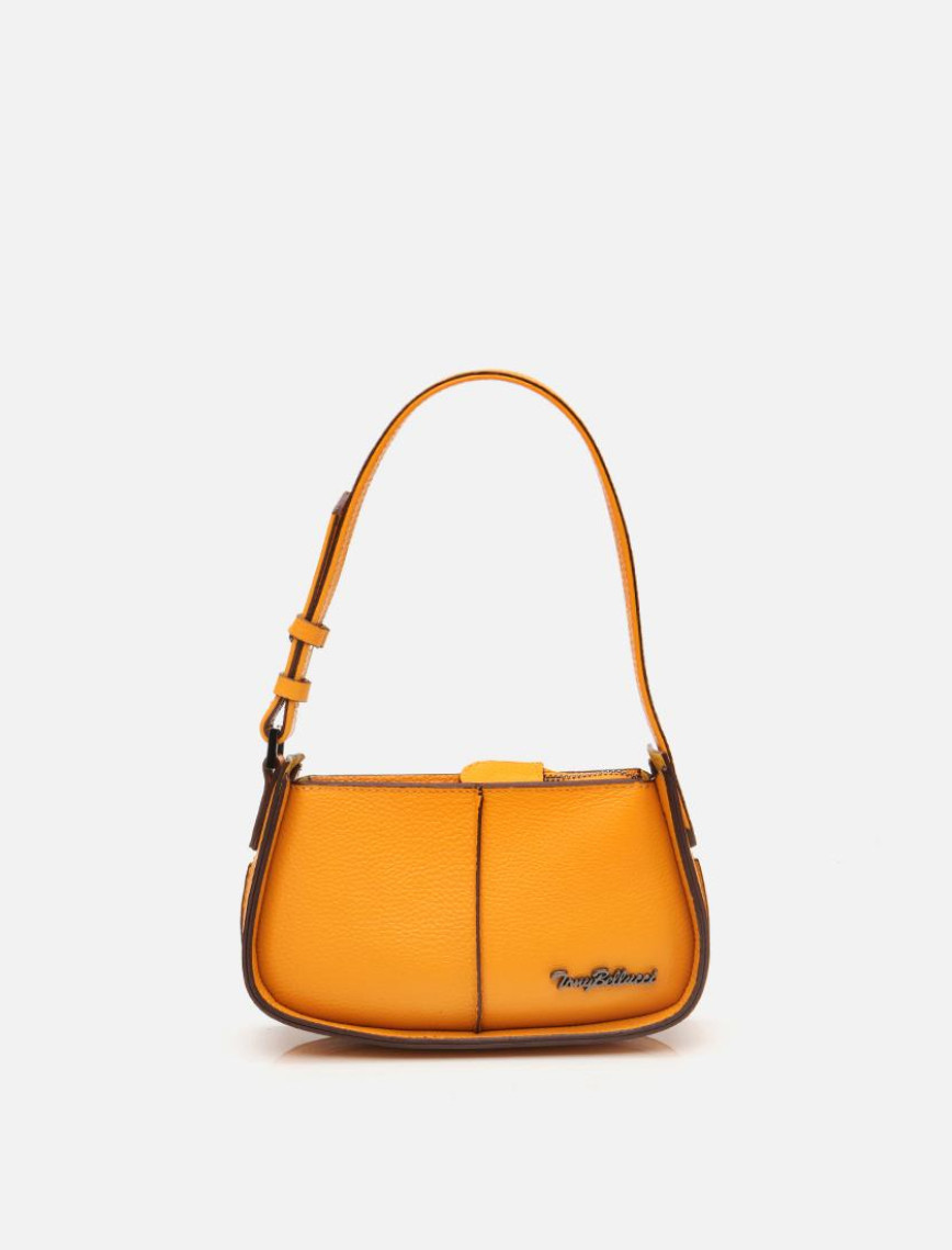 Kadın Deri Sarı Ayarlanabilir Askılı Mini Çanta Kadın Deri Sarı Ayarlanabilir Askılı Mini Çanta