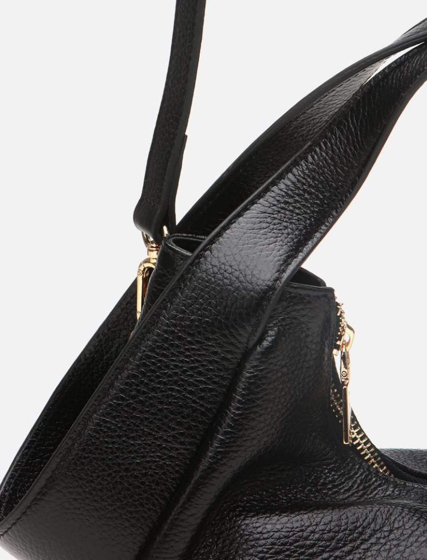 Kadın Deri Siyah Çapraz Askılı Çanta