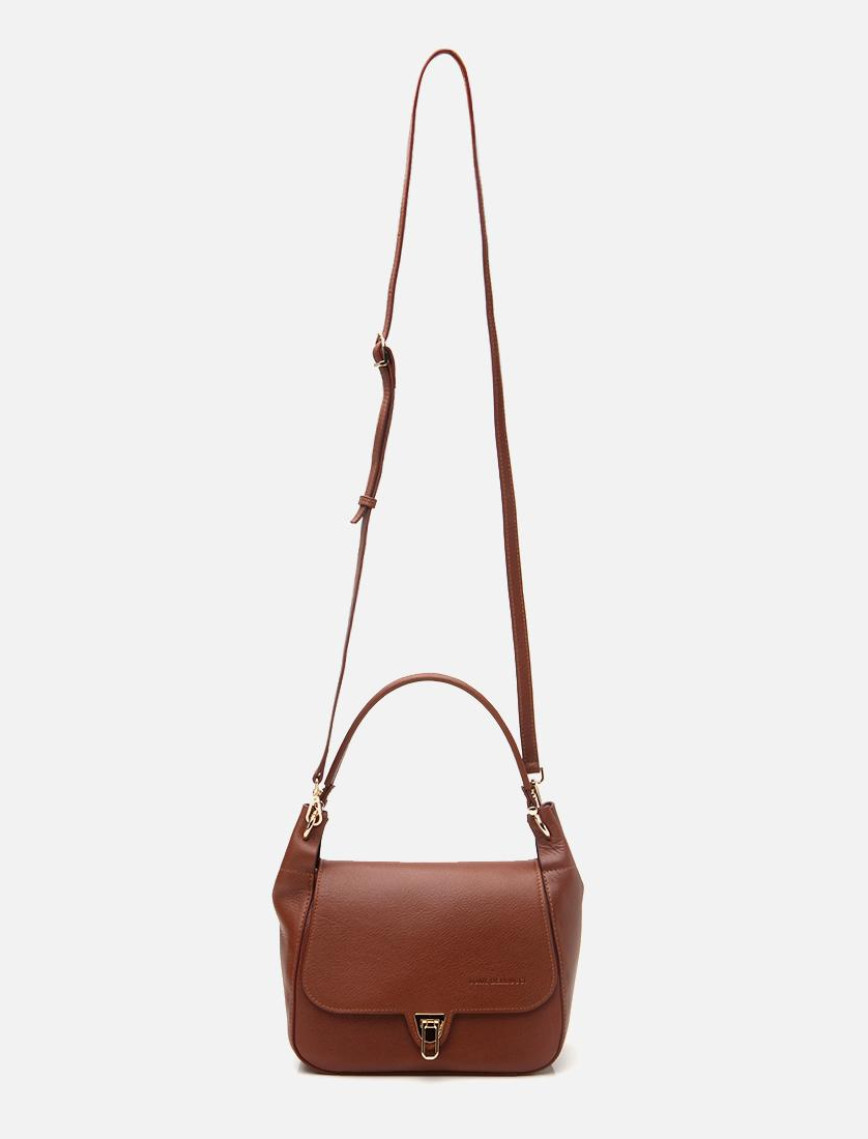 Kadın Deri Taba Kilit Detaylı Omuz çantası Kadın Deri Taba Kilit Detaylı Omuz çantası