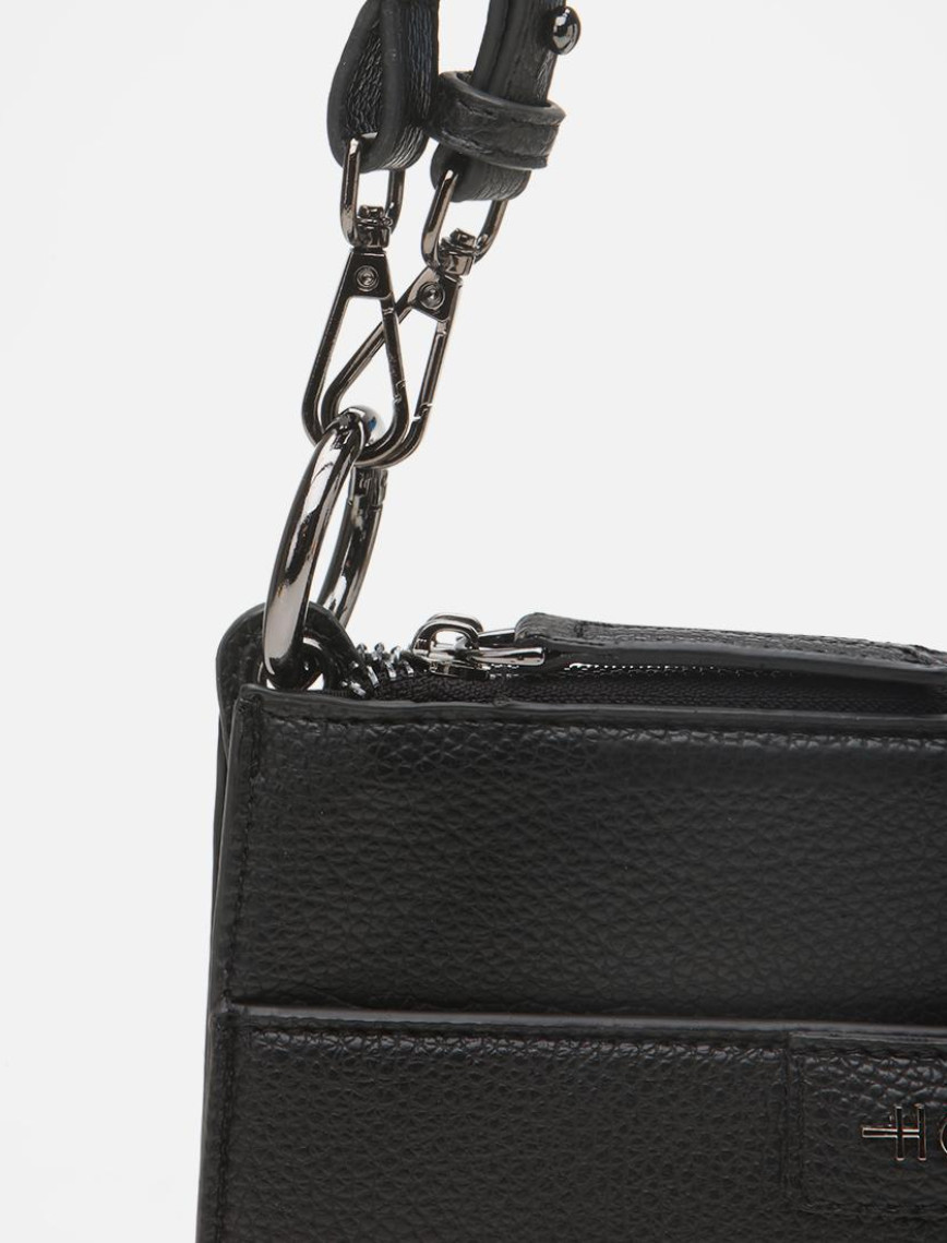 Kadın Siyah Bölmeli Omuz Çantası