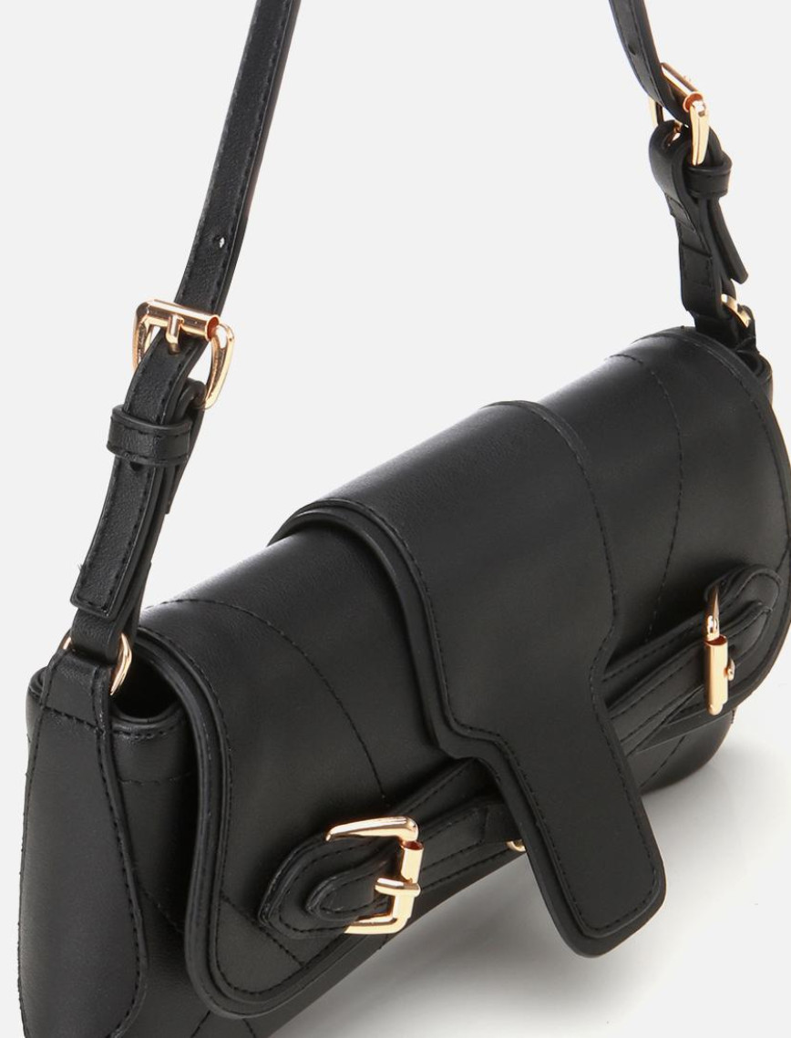 Kadın Siyah Toka Detaylı Asimetrik Çapraz Askılı Çanta Kadın Siyah Toka Detaylı Asimetrik Çapraz Askılı Çanta