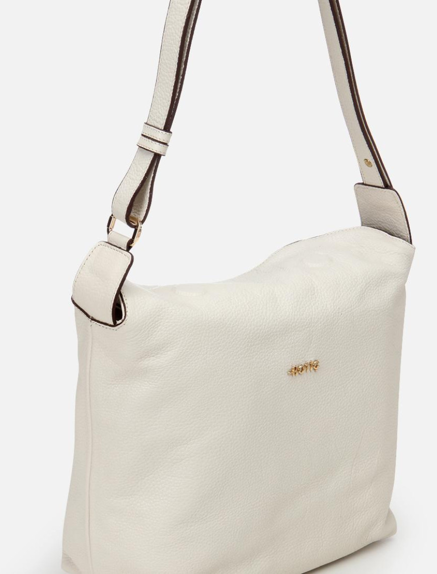 Kadın Deri Ekru Ayarlanabilir Askılı Omuz Çantası Kadın Deri Ekru Ayarlanabilir Askılı Omuz Çantası