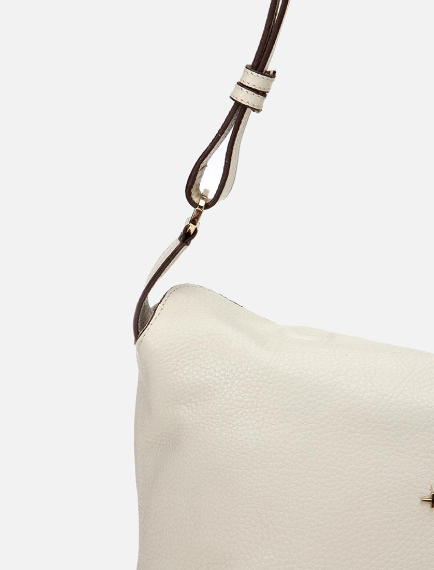Kadın Deri Ekru Ayarlanabilir Askılı Omuz Çantası Kadın Deri Ekru Ayarlanabilir Askılı Omuz Çantası