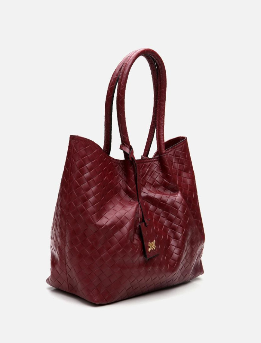 Kadın Deri Bordo Omuz Çantası Kadın Deri Bordo Omuz Çantası