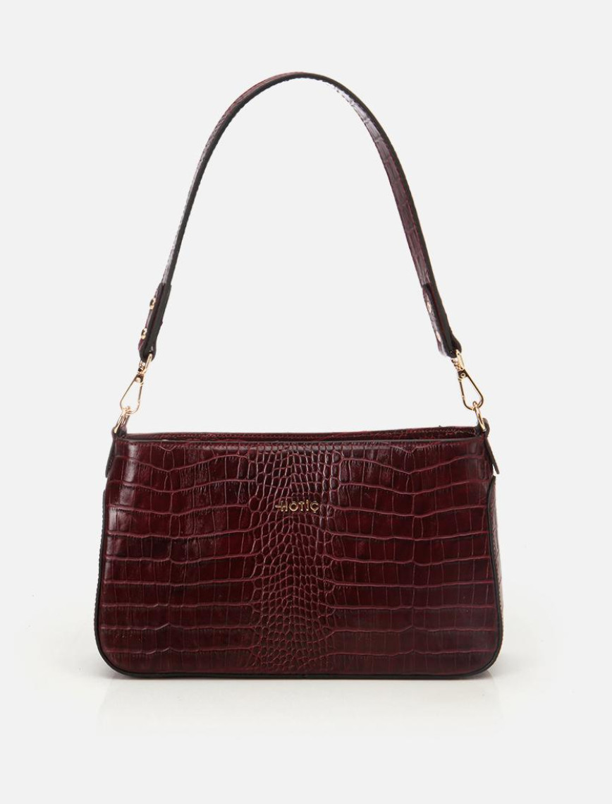 Kadın Deri Bordo Omuz Çantası Kadın Deri Bordo Omuz Çantası