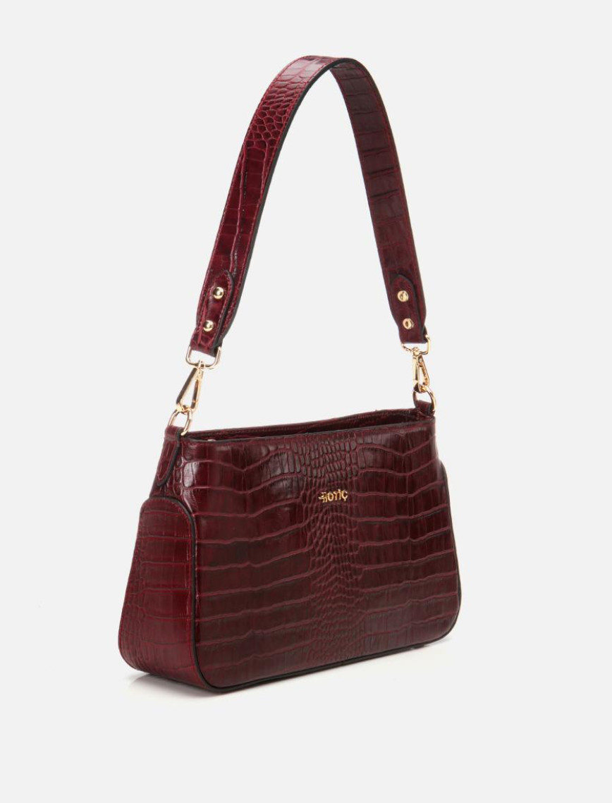 Kadın Deri Bordo Omuz Çantası Kadın Deri Bordo Omuz Çantası