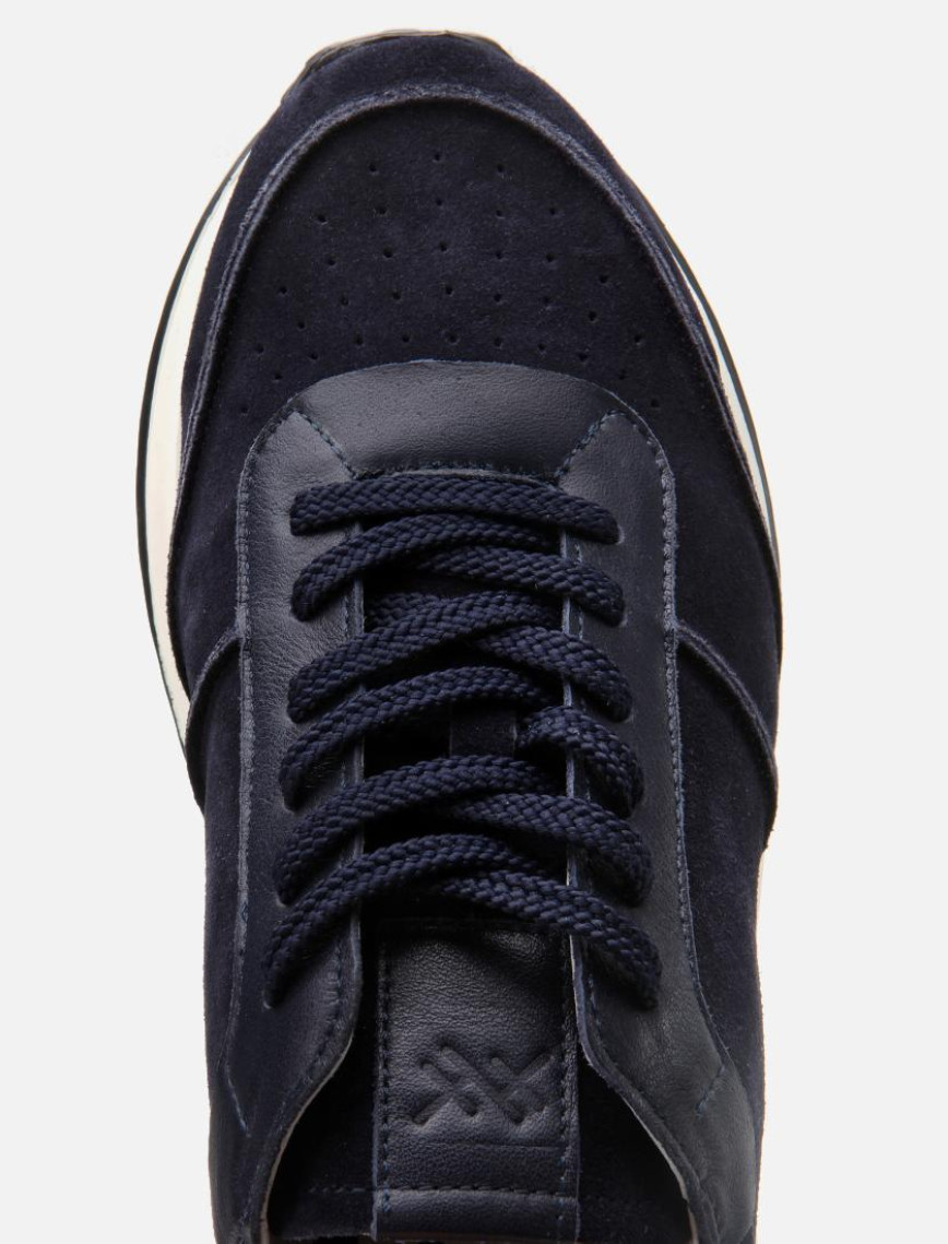 Erkek Süet Deri Lacivert Ultra Hafif Tabanlı Spor Ayakkabı Erkek Süet Deri Lacivert Ultra Hafif Tabanlı Spor Ayakkabı