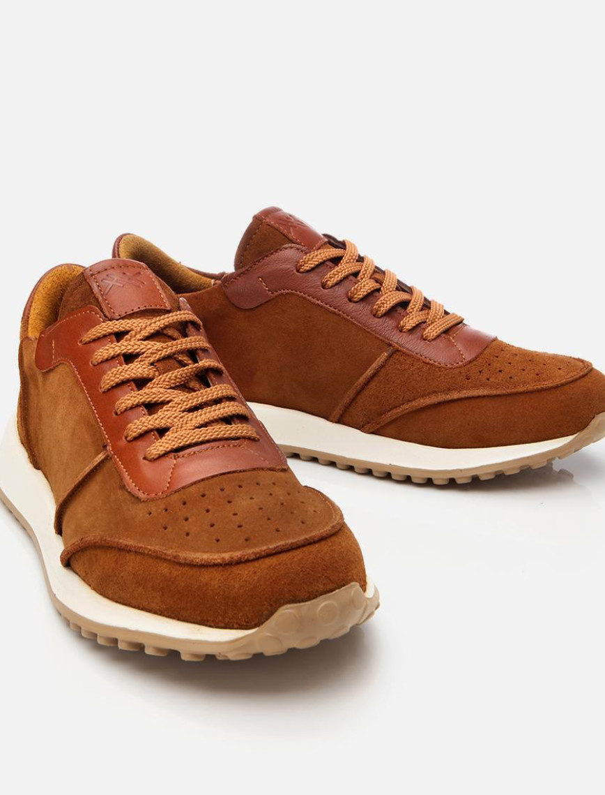 Erkek Süet Deri Taba Ultra Hafif Tabanlı Spor Ayakkabı Erkek Süet Deri Taba Ultra Hafif Tabanlı Spor Ayakkabı