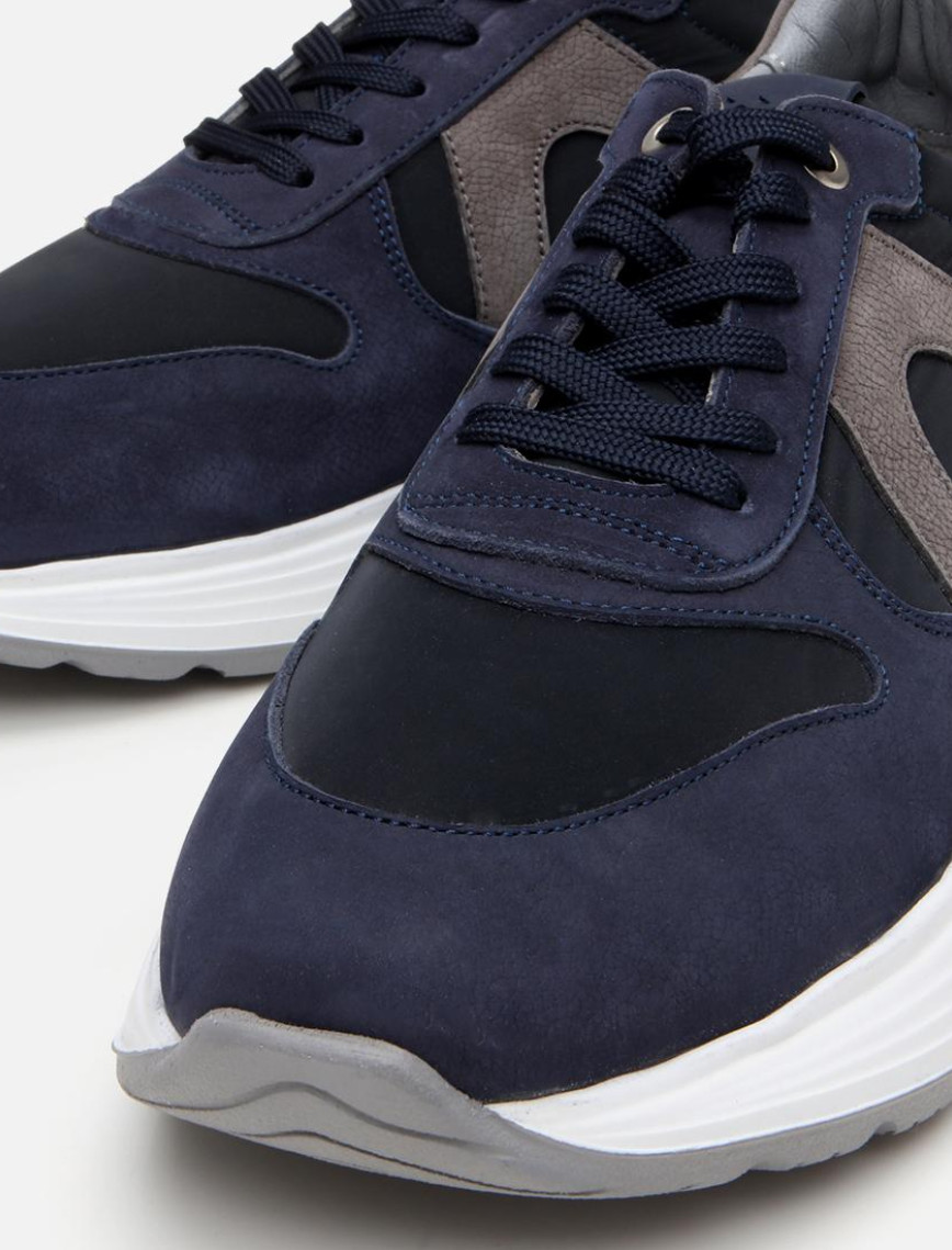 Erkek Süet Deri Lacivert Hafif Tabanlı Spor Ayakkabı Erkek Süet Deri Lacivert Hafif Tabanlı Spor Ayakkabı