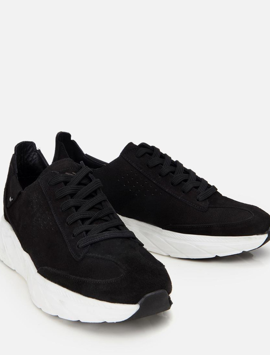 Erkek Nubuk Deri Siyah Ultra Hafif Tabanlı Spor Ayakkabı Erkek Nubuk Deri Siyah Ultra Hafif Tabanlı Spor Ayakkabı