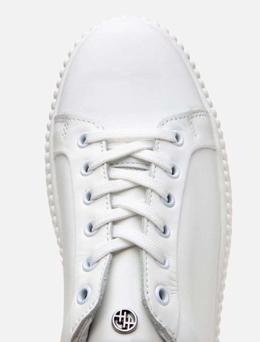 Erkek Deri Beyaz Yüksek Tabanlı Spor Ayakkabı Erkek Deri Beyaz Yüksek Tabanlı Spor Ayakkabı