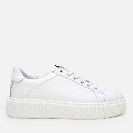 Erkek Deri Beyaz Yüksek Tabanlı Spor Ayakkabı Erkek Deri Beyaz Yüksek Tabanlı Spor Ayakkabı