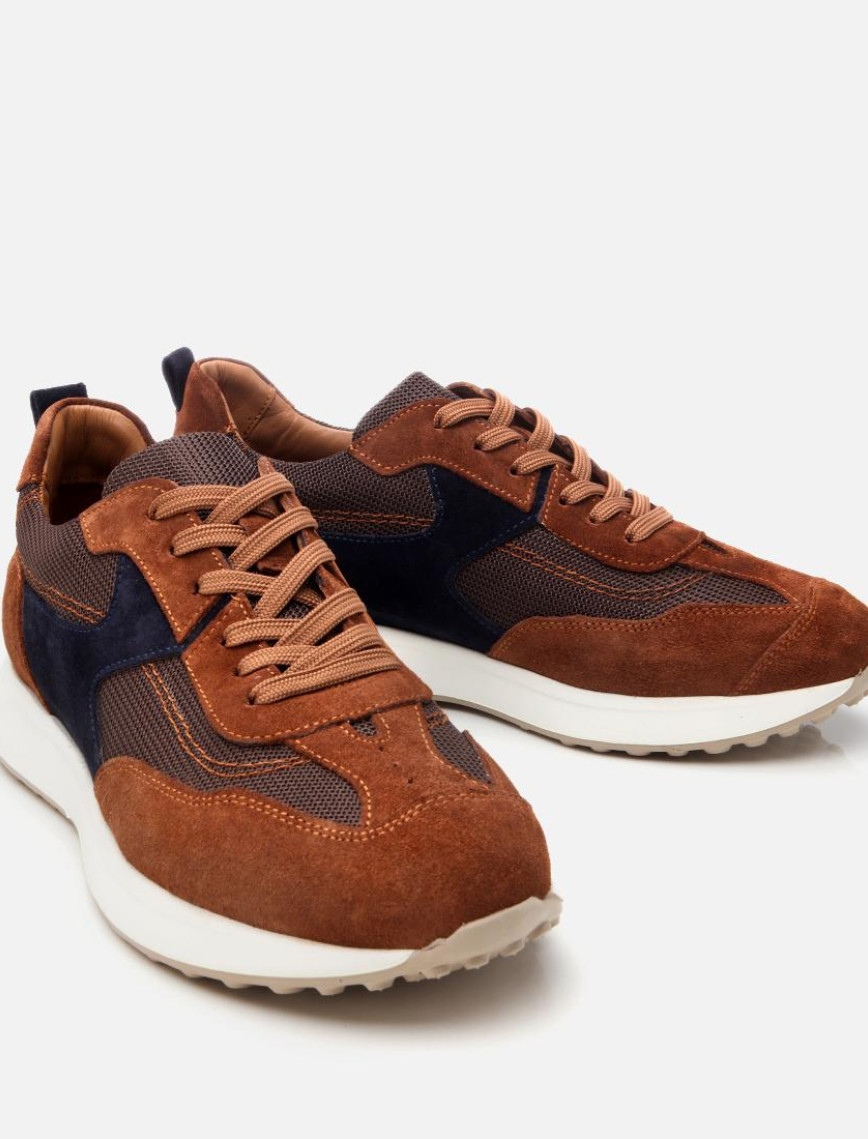 Erkek Süet Deri Taba Ultra Hafif Tabanlı Spor Ayakkabı Erkek Süet Deri Taba Ultra Hafif Tabanlı Spor Ayakkabı