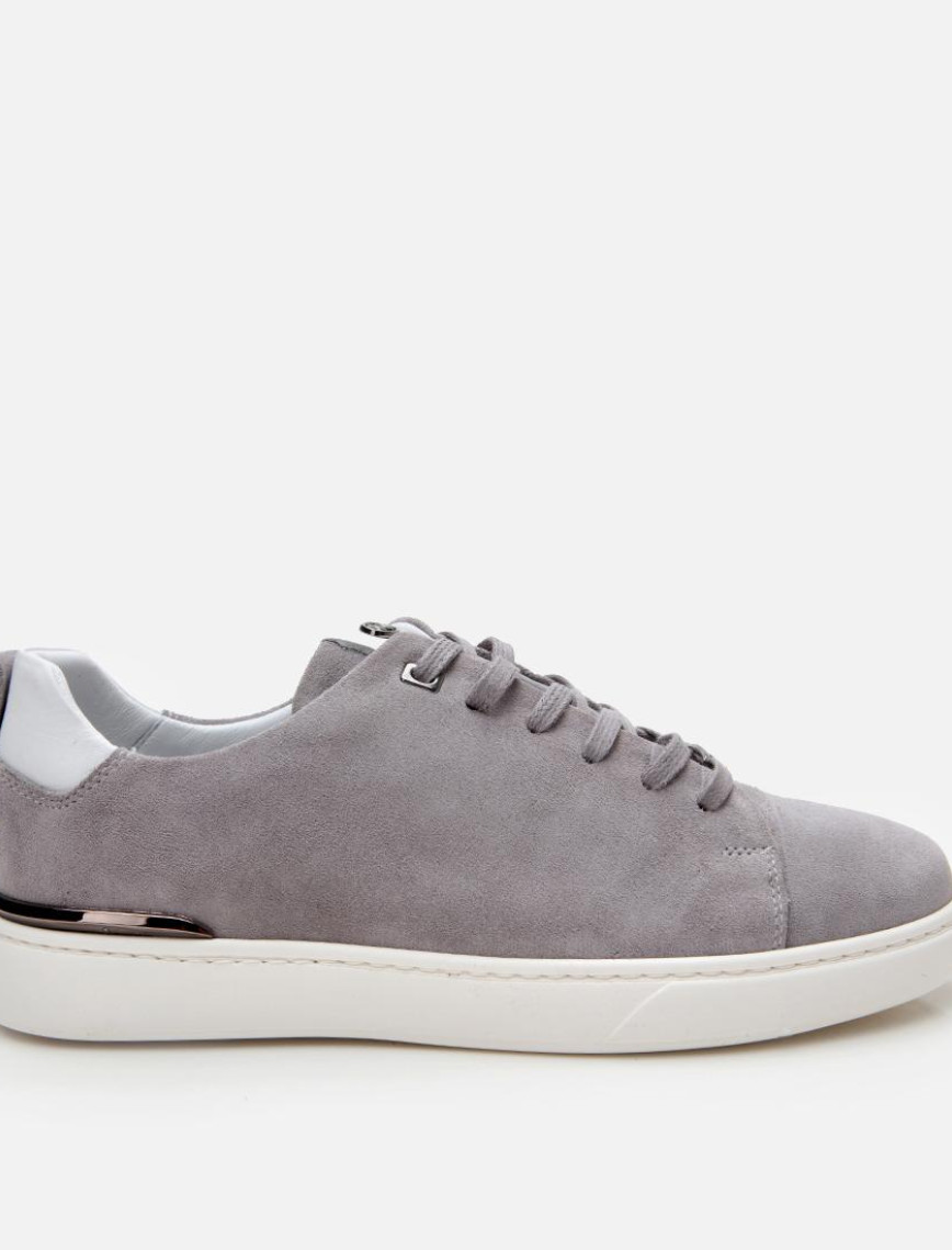 Erkek Süet Deri Gri Ultra Hafif Tabanlı Spor Ayakkabı Erkek Süet Deri Gri Ultra Hafif Tabanlı Spor Ayakkabı