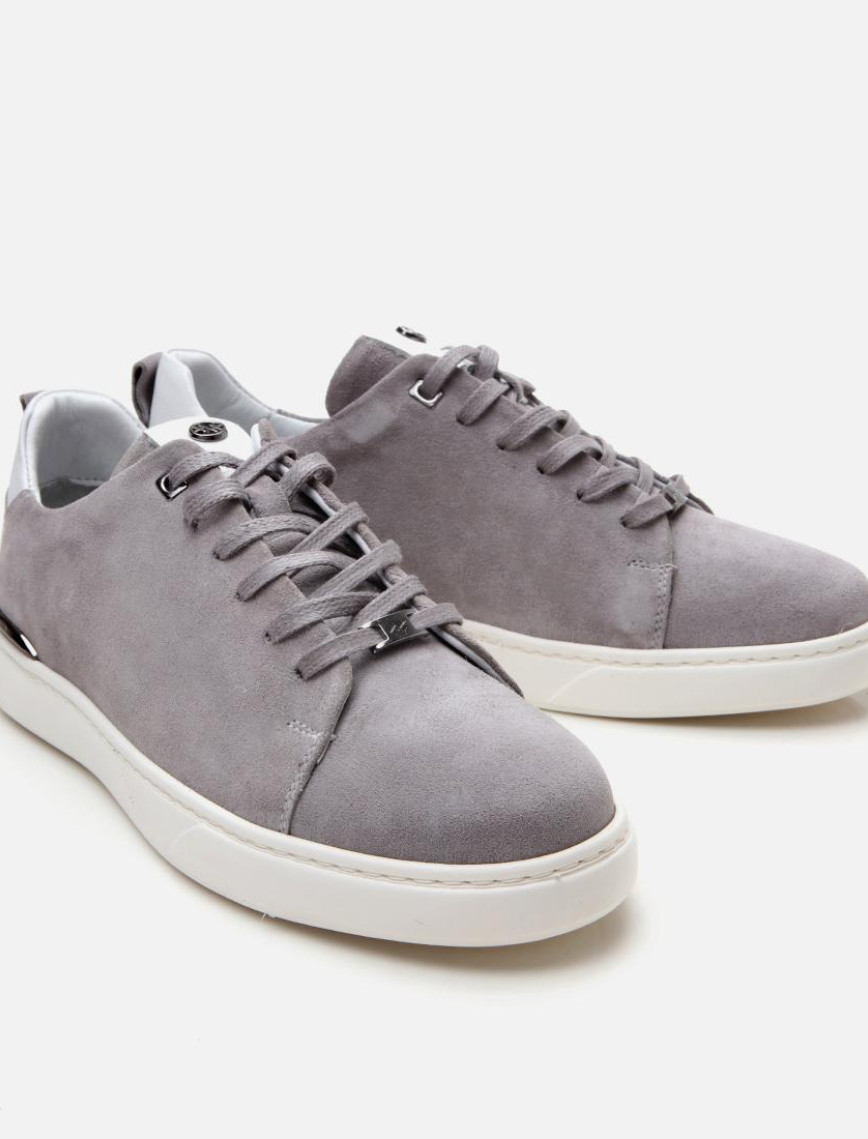 Erkek Süet Deri Gri Ultra Hafif Tabanlı Spor Ayakkabı Erkek Süet Deri Gri Ultra Hafif Tabanlı Spor Ayakkabı