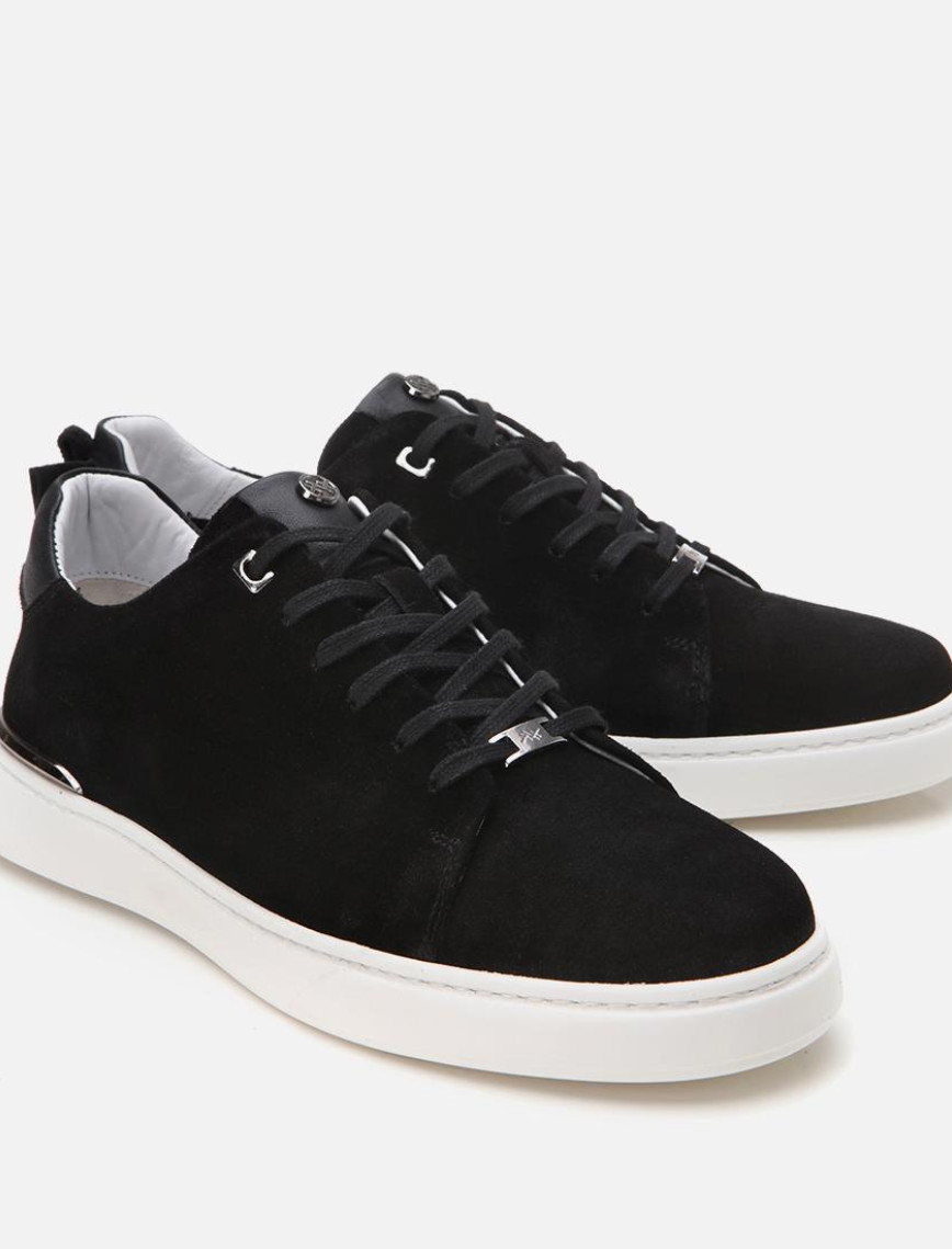 Erkek Süet Deri Siyah Ultra Hafif Tabanlı Spor Ayakkabı Erkek Süet Deri Siyah Ultra Hafif Tabanlı Spor Ayakkabı