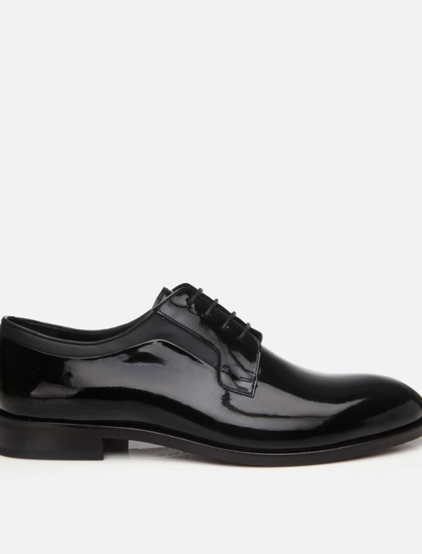 Erkek Rugan Deri Siyah Şık Klasik Ayakkabı Erkek Rugan Deri Siyah Şık Klasik Ayakkabı