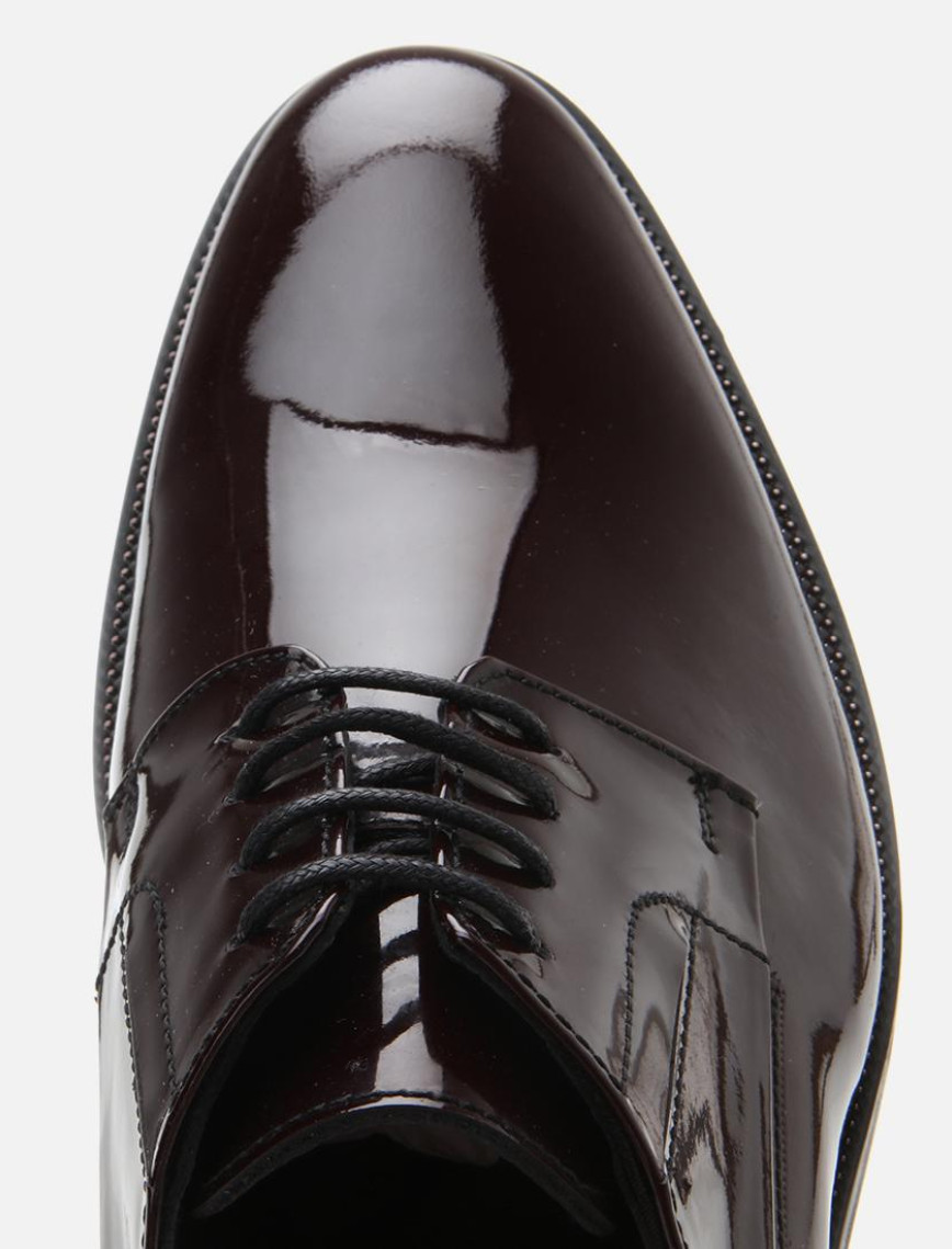 Erkek Rugan Deri Bordo Şık Klasik Ayakkabı Erkek Rugan Deri Bordo Şık Klasik Ayakkabı