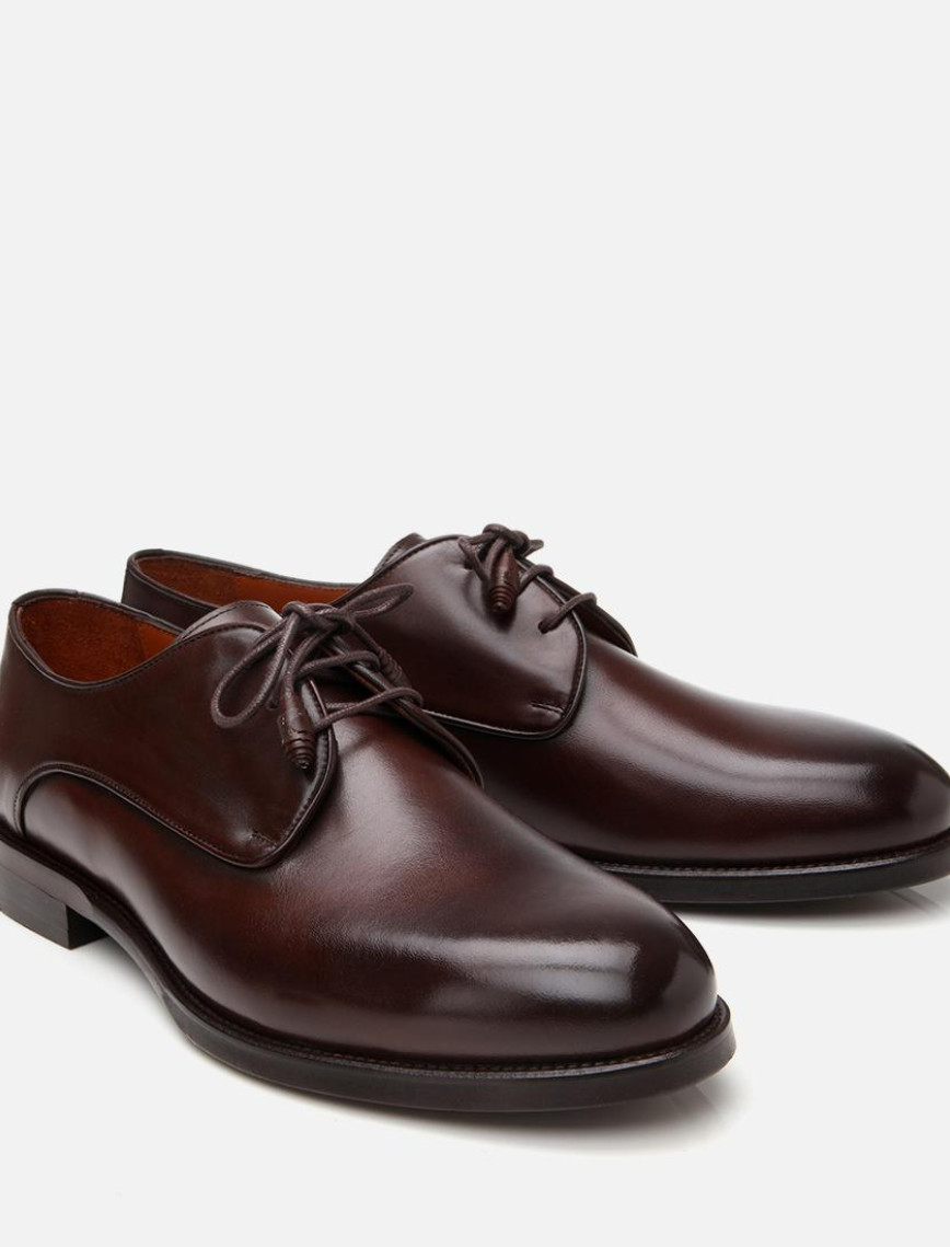 Erkek Deri Kahverengi Klasik Ayakkabı Erkek Deri Kahverengi Klasik Ayakkabı