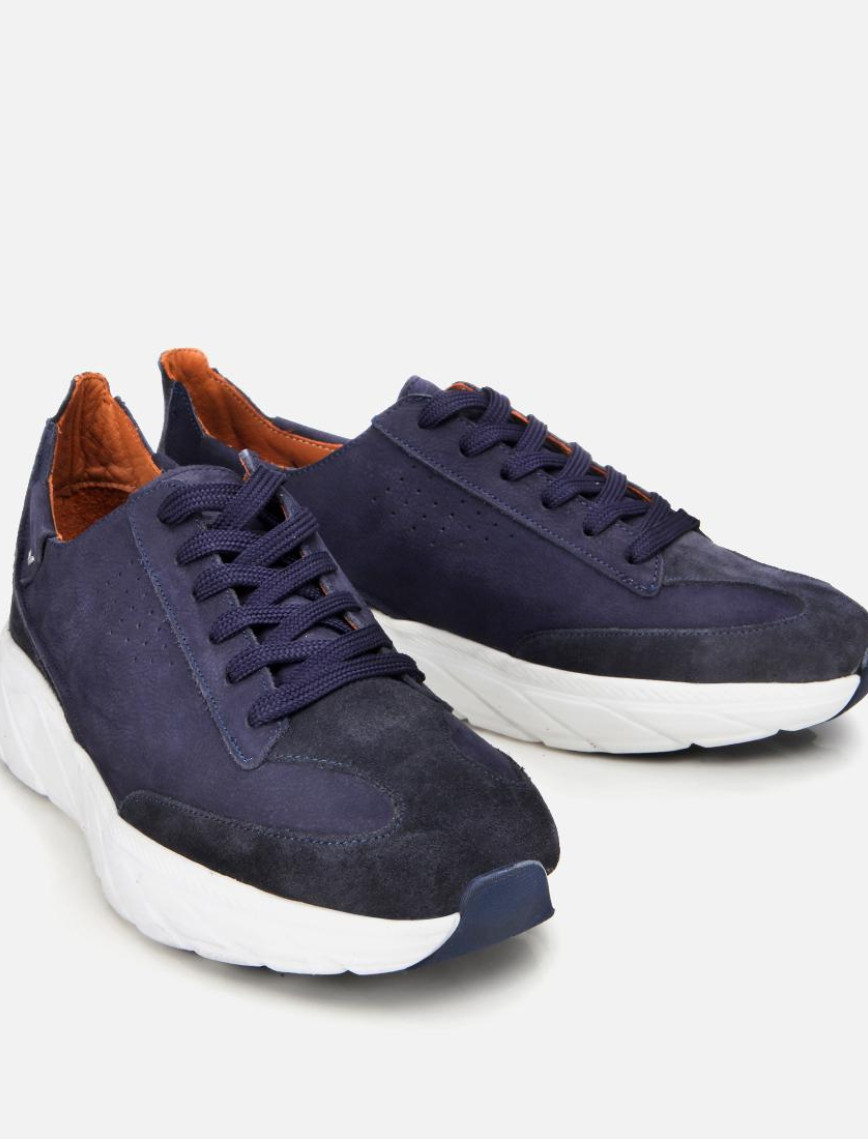 Erkek Nubuk Deri Lacivert Ultra Hafif Tabanlı Spor Ayakkabı Erkek Nubuk Deri Lacivert Ultra Hafif Tabanlı Spor Ayakkabı