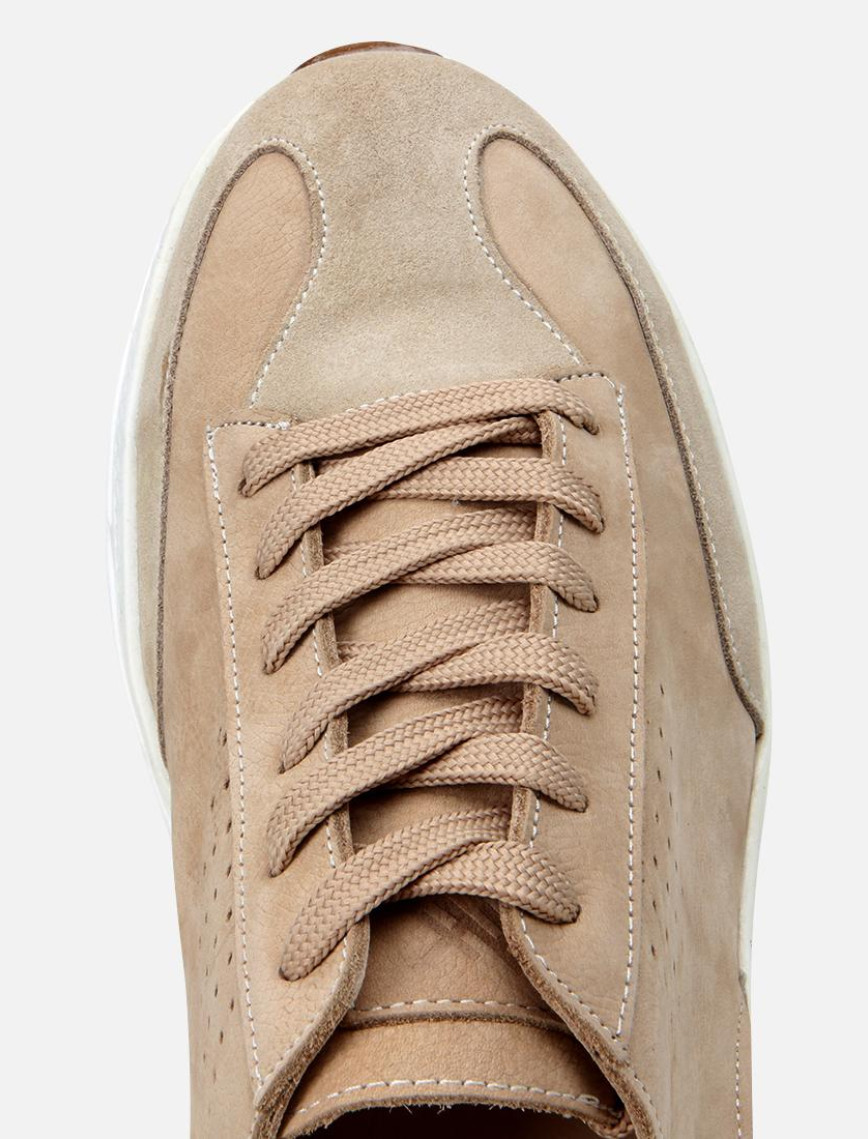 Erkek Nubuk Deri Ekru Ultra Hafif Tabanlı Spor Ayakkabı Erkek Nubuk Deri Ekru Ultra Hafif Tabanlı Spor Ayakkabı