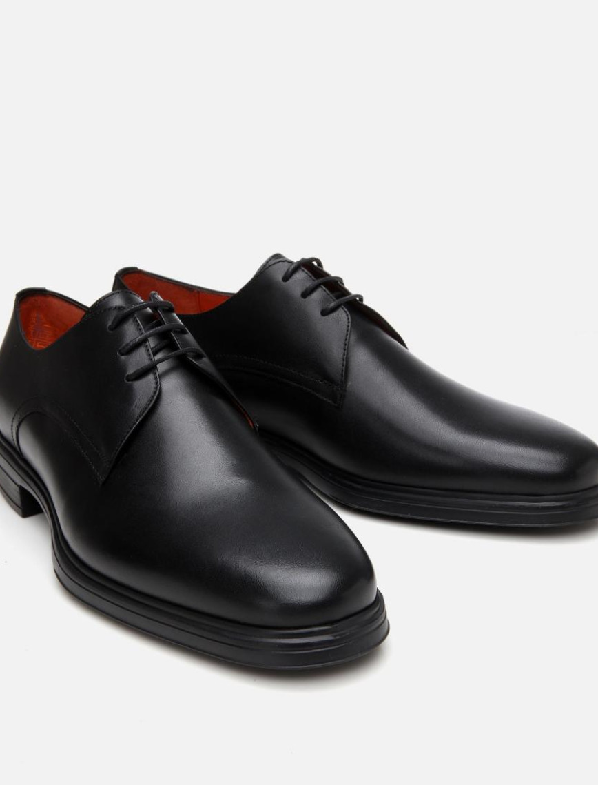 Erkek Deri Siyah Ultra Hafif Tabanlı Klasik Ayakkabı Erkek Deri Siyah Ultra Hafif Tabanlı Klasik Ayakkabı