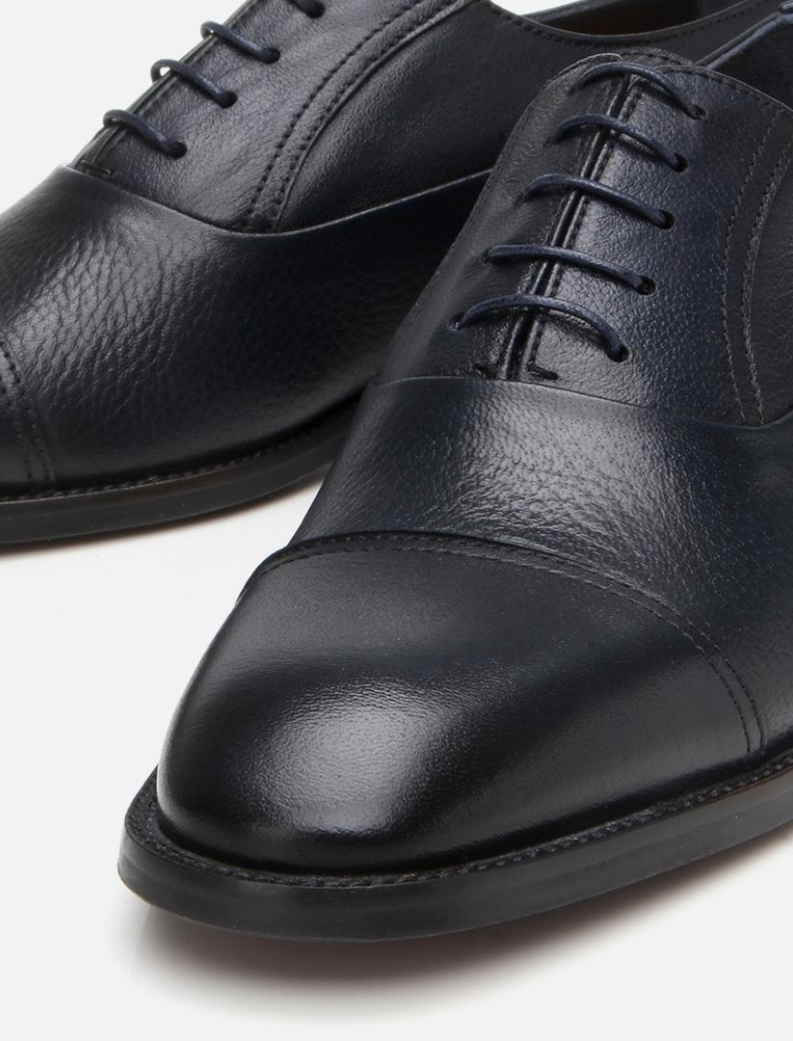 Erkek Deri Lacivert Bağcıklı Şık Klasik Ayakkabı Erkek Deri Lacivert Bağcıklı Şık Klasik Ayakkabı