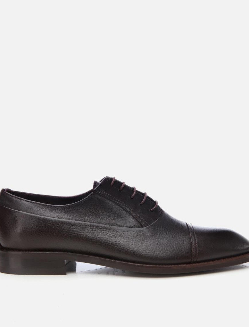 Erkek Deri Kahverengi Bağcıklı Şık Klasik Ayakkabı Erkek Deri Kahverengi Bağcıklı Şık Klasik Ayakkabı