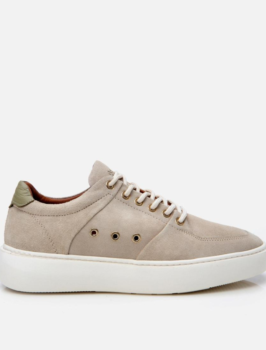 Erkek Süet Deri Bej Yüksek Tabanlı Spor Ayakkabı Erkek Süet Deri Bej Yüksek Tabanlı Spor Ayakkabı